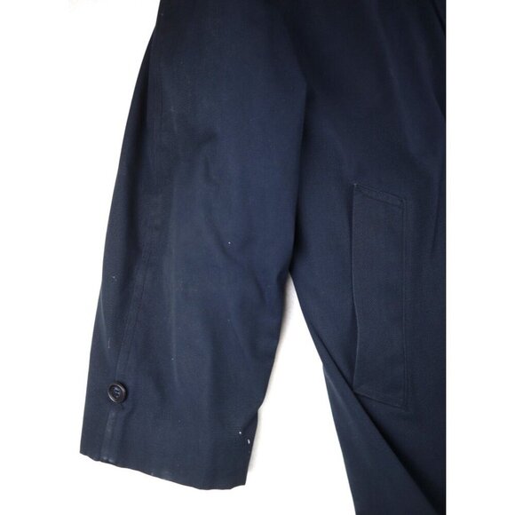 CLIPPER MIST - VINTAGE MEN'S NAVY BLUE TRENCH COAT JACKET W/ REMOVABLE LINER 42R - Picture 4 of 13